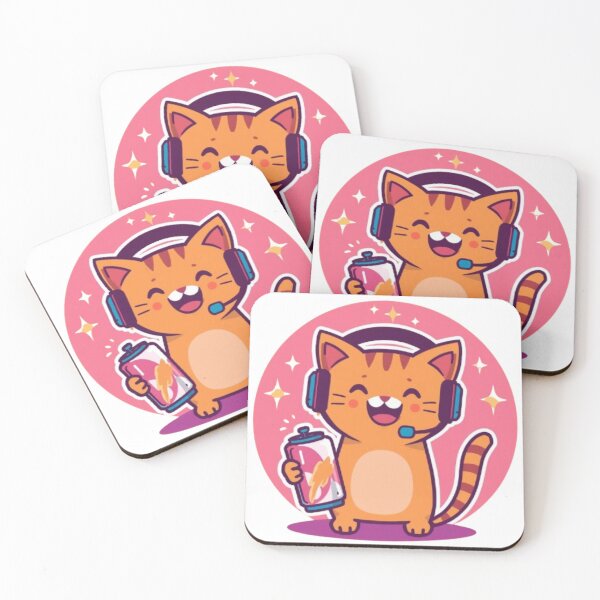 Item preview, Cat Powered Gaming Sticker designed and sold by Stylestickers55.