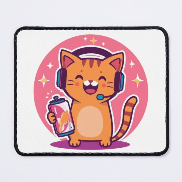 Item preview, Cat Powered Gaming Sticker designed and sold by Stylestickers55.
