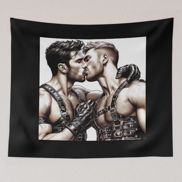 Item preview, Hot Leather Gay Pride Graphic Art Design designed and sold by ItsAKinkThing.