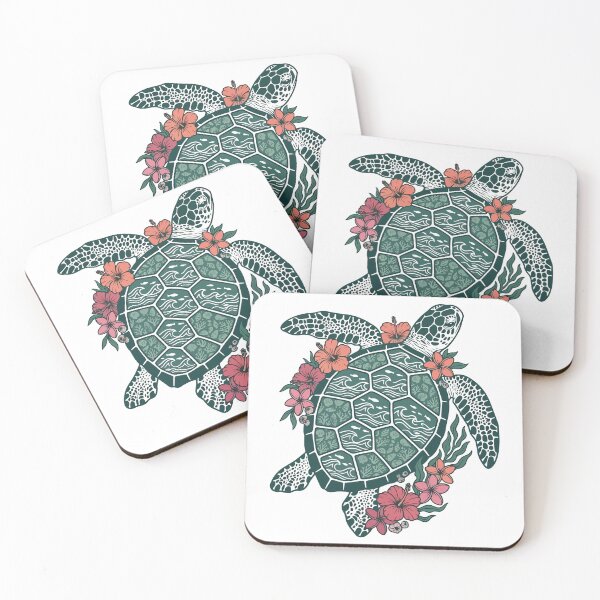 Item preview, Floral Sea Turtle Ocean Life designed and sold by YalenArt.