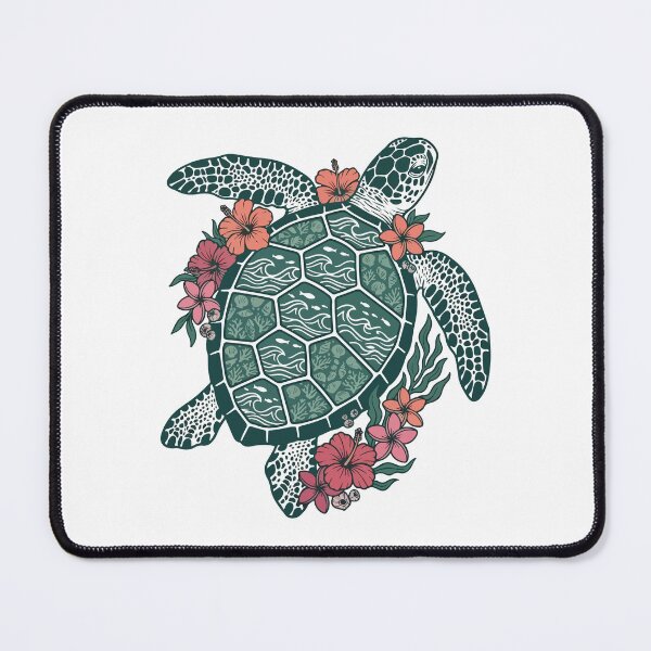 Item preview, Floral Sea Turtle Ocean Life designed and sold by YalenArt.