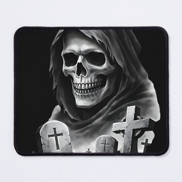 Item preview, Grim Reaper Graveyard Skull Gothic Horror Tattoo designed and sold by DarkOriginArts.