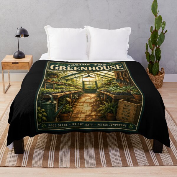 Item preview, Inside the Greenhouse Plant Nursery Poster designed and sold by Sketchlegacy.