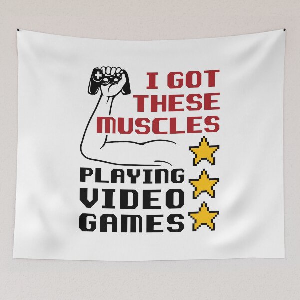 Item preview, Funny Gamer Gaming I Got These Muscles Playing Video Games designed and sold by jaygo.