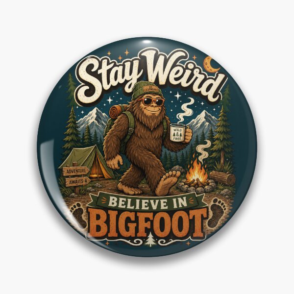 Item preview, Funny Hiking Stay Weird, Believe In Bigfoot designed and sold by legendaryskins.
