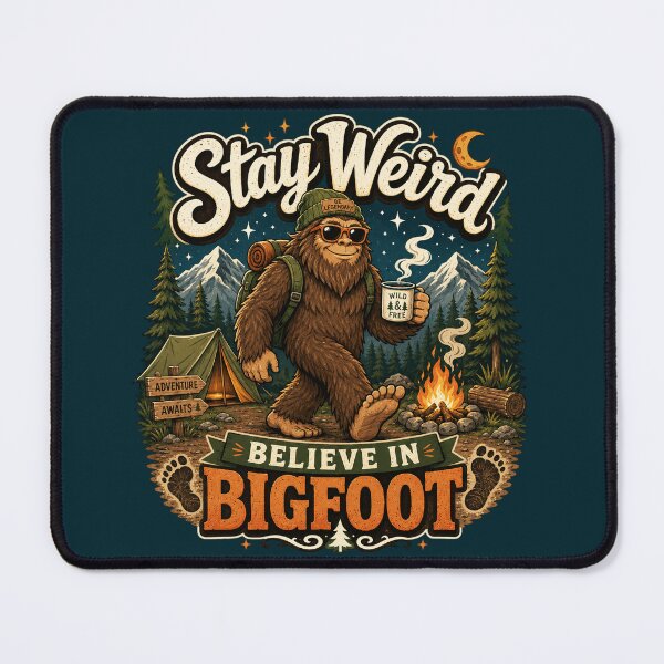 Item preview, Funny Hiking Stay Weird, Believe In Bigfoot designed and sold by legendaryskins.