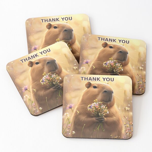 Item preview, Capybara Thank You Card designed and sold by rostomaxa.