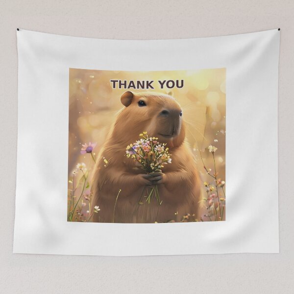 Item preview, Capybara Thank You Card designed and sold by rostomaxa.