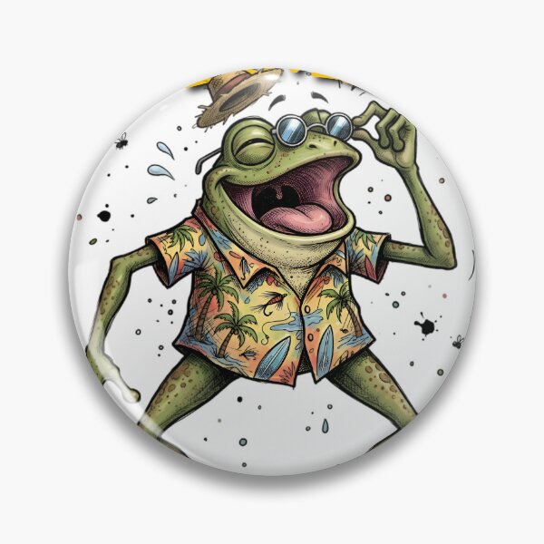 Item preview, Island Time Frog Shirt | Funny Tropical Vacation Frog | Summer Beach Vibes designed and sold by GraphicGlowTeesStore.