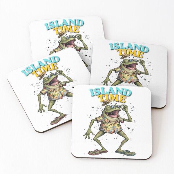 Item preview, Island Time Frog Shirt | Funny Tropical Vacation Frog | Summer Beach Vibes designed and sold by GraphicGlowTeesStore.
