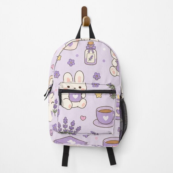 Item preview, Cute Bunny Lavender Cozy Kawaii Pattern designed and sold by Soft Berry Studio.