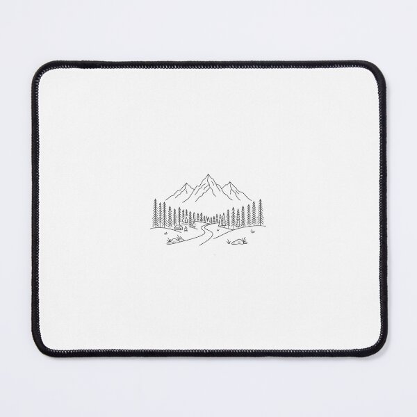 Item preview, Simple Mountain Peaks and Forest Line Art designed and sold by UrbanVoid Studio.