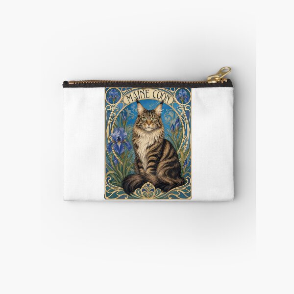 Item preview, Maine Coon Cat Art Nouveau designed and sold by AntiqueImages.