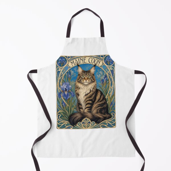 Item preview, Maine Coon Cat Art Nouveau designed and sold by AntiqueImages.