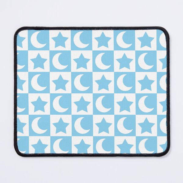 Item preview, Baby blue & white crescent moon and stars designed and sold by Mint + Midnight.