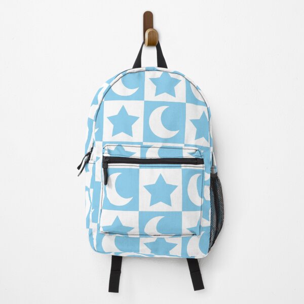Item preview, Baby blue & white crescent moon and stars designed and sold by Mint + Midnight.