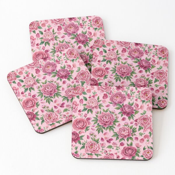Item preview, Romantic Painted Pink Peony Floral Pattern - Vintage Impasto Botanicals designed and sold by Digital Muse Store.