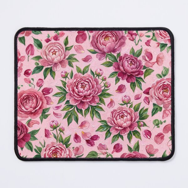 Item preview, Romantic Painted Pink Peony Floral Pattern - Vintage Impasto Botanicals designed and sold by Digital Muse Store.