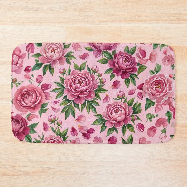 Item preview, Romantic Painted Pink Peony Floral Pattern - Vintage Impasto Botanicals designed and sold by Digital Muse Store.