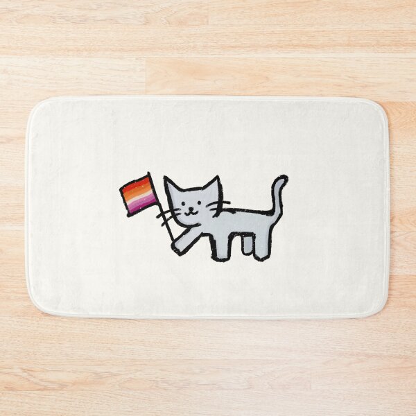 Item preview, Scribble Cat Lesbian Flag designed and sold by Izaa-aart.