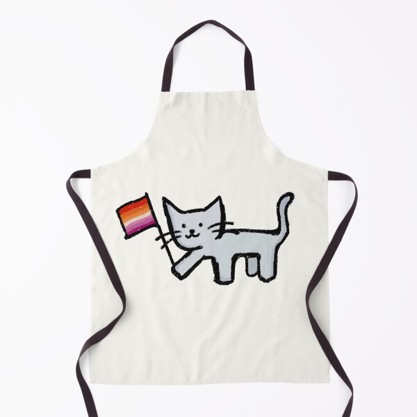 Item preview, Scribble Cat Lesbian Flag designed and sold by Izaa-aart.