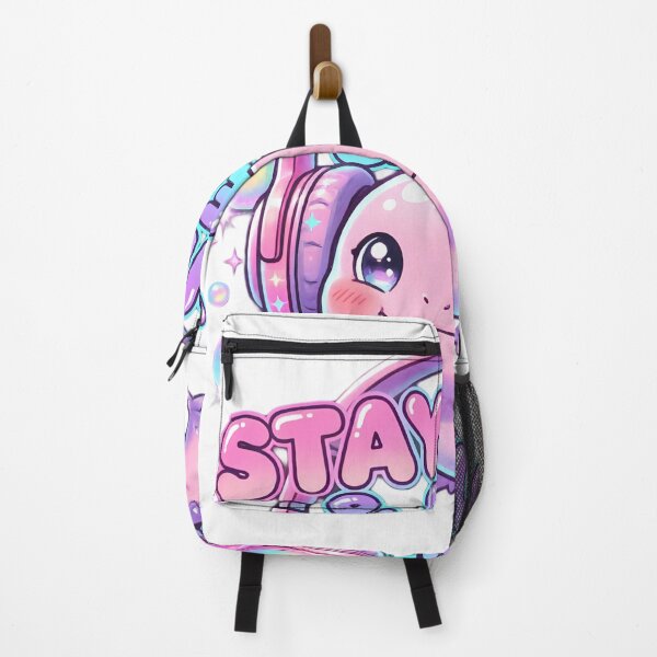 Item preview, Stay Wild & Free Axolotl - Kawaii Pink Axolotl Headphones Neon Y2K Aesthetic designed and sold by SupernovaNote.