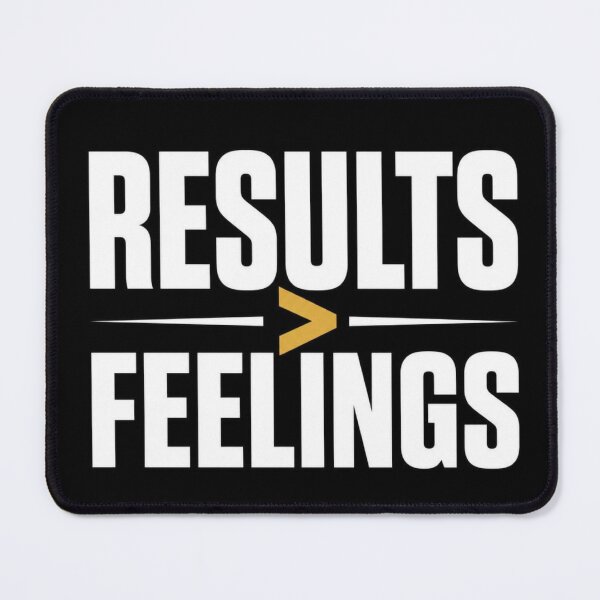 Item preview, RESULTS > FEELINGS Motivational Discipline Mindset Typography designed and sold by Shadryx.