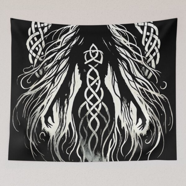 Item preview, Dark Norse Odin Ghost Celtic Knotwork Gothic Pagan designed and sold by DarkOriginArts.