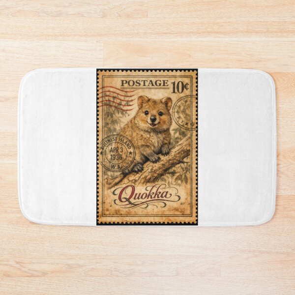 Item preview, Wall Art - Postcard - Vintage Quokka Stamp designed and sold by ForeverPrintsOK.