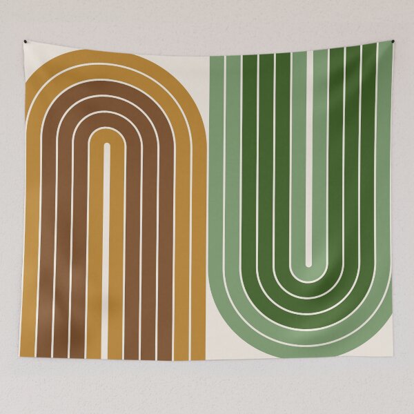 Item preview, Minimalist Geometric Arches Pattern in Sage Green Terracotta designed and sold by nineFlorals.