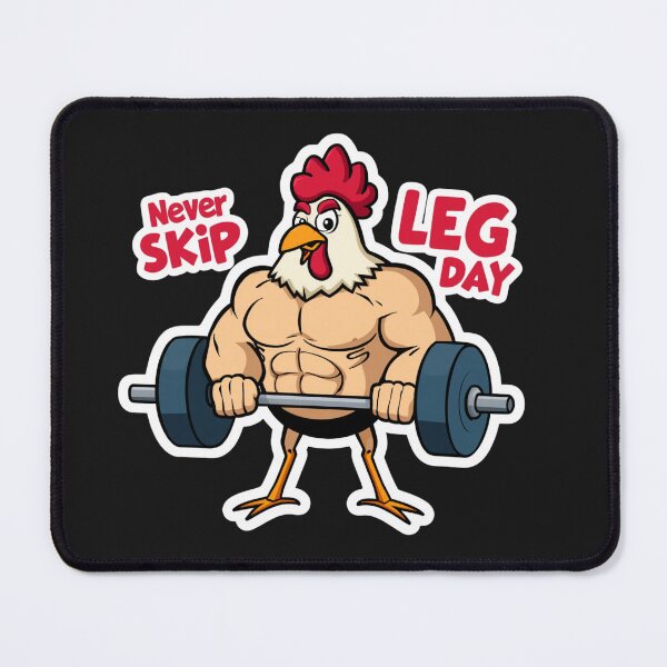 Item preview, Never Skip Leg Day - Funny Muscular Chicken Gym Mascot Workout designed and sold by Sparkofart07.
