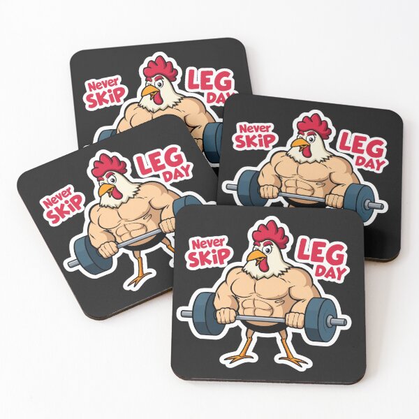 Item preview, Never Skip Leg Day - Funny Muscular Chicken Gym Mascot Workout designed and sold by Sparkofart07.