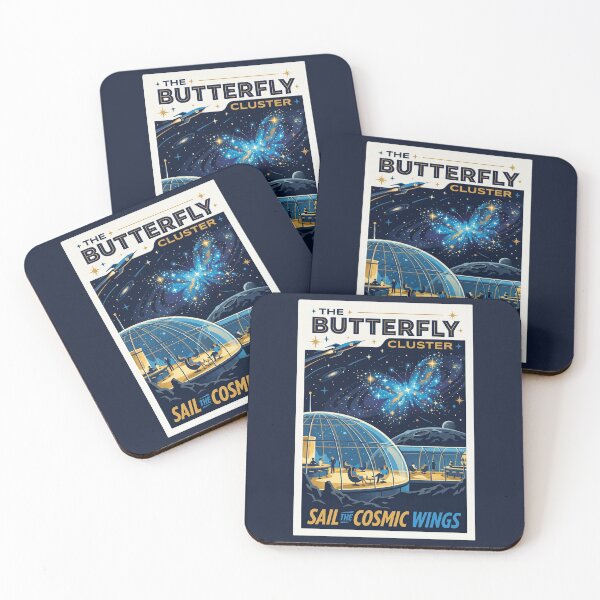Item preview, Butterfly Cluster M6 Retro NASA Travel Poster designed and sold by RetroRewind Studio.