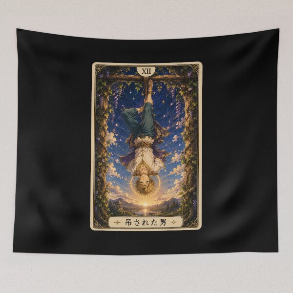 Item preview, Tarot card the hanged man (吊された男) in anime style designed and sold by ProjecTees.