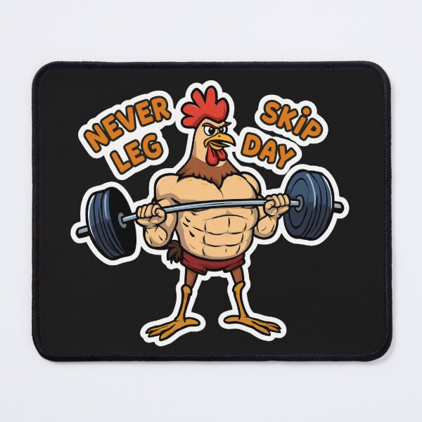 Item preview, Never Skip Leg Day - Funny Muscular Chicken Gym Mascot Workout designed and sold by Sparkofart07.