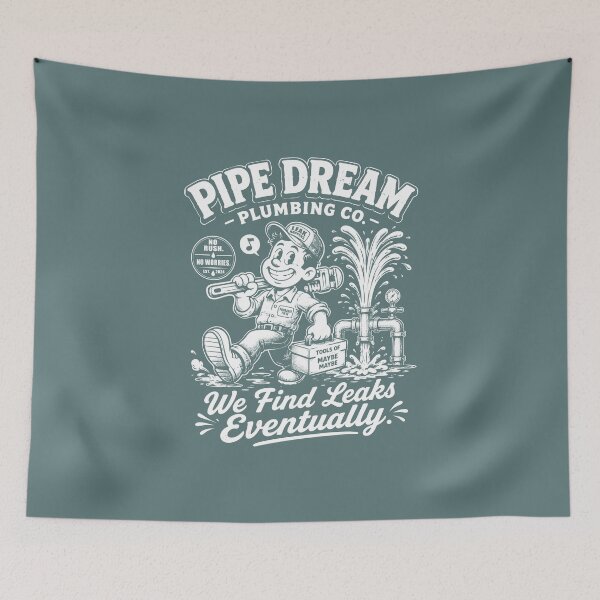 Item preview, Pipe Dream Plumbing Co. Funny Retro company designed and sold by CamaleonDesigns.