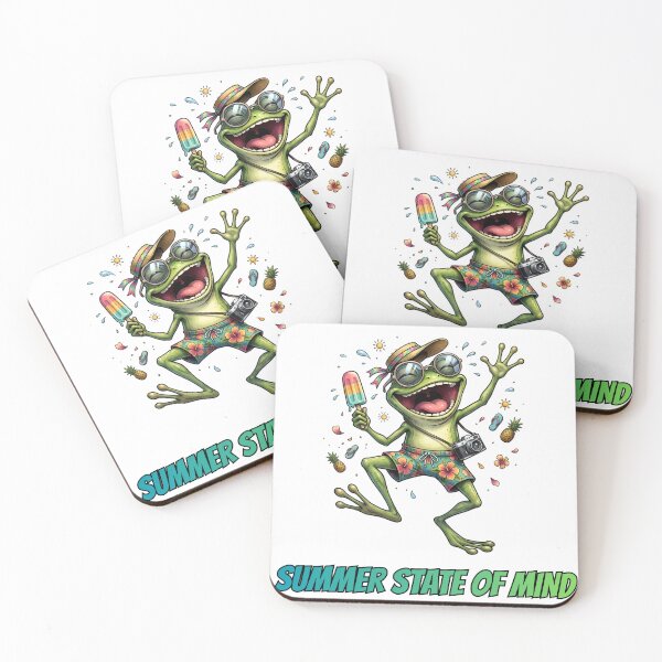 Item preview, Summer State Of Mind Frog Shirt | Funny Tropical Vacation Design designed and sold by GraphicGlowTeesStore.