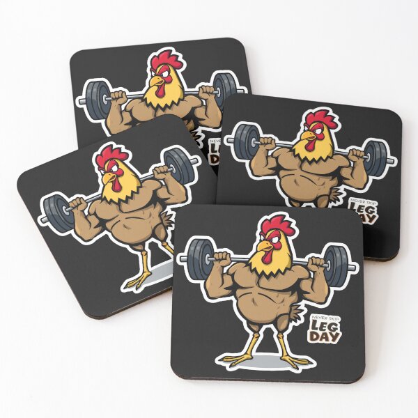 Item preview, Never Skip Leg Day - Funny Muscular Chicken Gym Mascot Workout designed and sold by Sparkofart07.