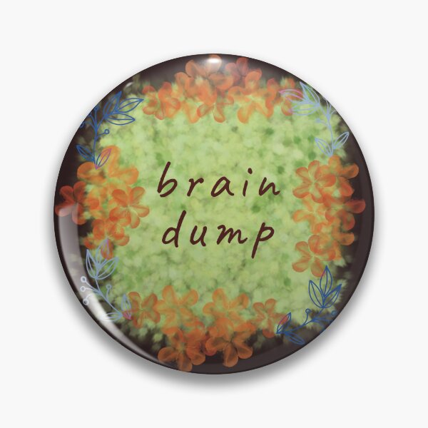 Item preview, Brain Dump Cute Green Floral Aesthetic Quote designed and sold by StoriesInGrain.