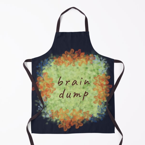 Item preview, Brain Dump Cute Green Floral Aesthetic Quote designed and sold by StoriesInGrain.