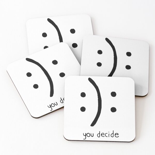 Item preview, You Decide Minimalist Smiley – Aesthetic black and white design designed and sold by Mavriboy.