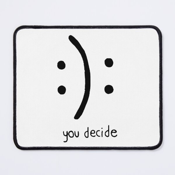 Item preview, You Decide Minimalist Smiley – Aesthetic black and white design designed and sold by Mavriboy.