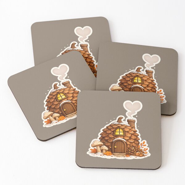 Item preview, Cozy Pinecone Cottage with Snow – Whimsical Woodland Fairy House designed and sold by Iras-Art-Corner.