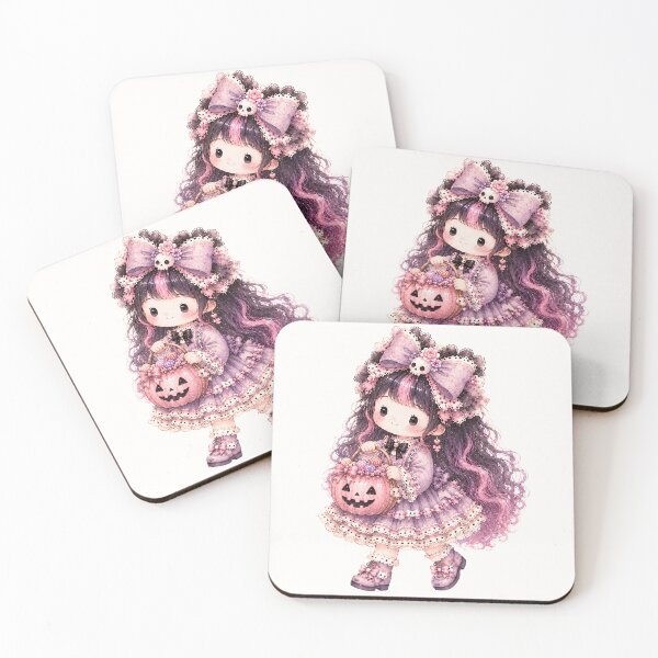Item preview, Kawaii Pastel Goth Halloween Doll | Coquette Pumpkin Princess designed and sold by looplandger.