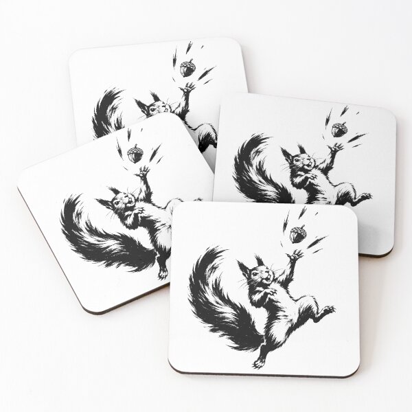 Item preview, Happy Squirrel Chasing Acorn designed and sold by ChocoMellowCo.