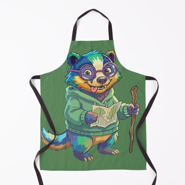 Item preview, Cute Hiking Raccoon Lost and Happy Camping Art designed and sold by MADBULL7.