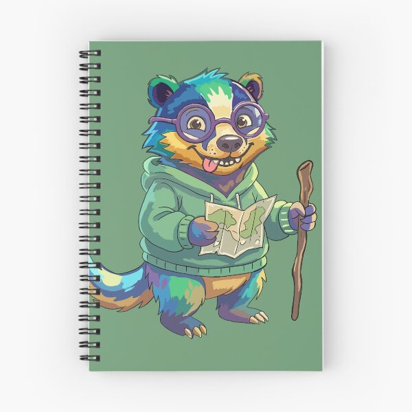 Item preview, Cute Hiking Raccoon Lost and Happy Camping Art designed and sold by MADBULL7.