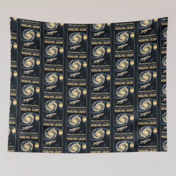 Item preview, Whirlpool Galaxy M51 Spiral Retro NASA Travel Poster designed and sold by RetroRewind Studio.