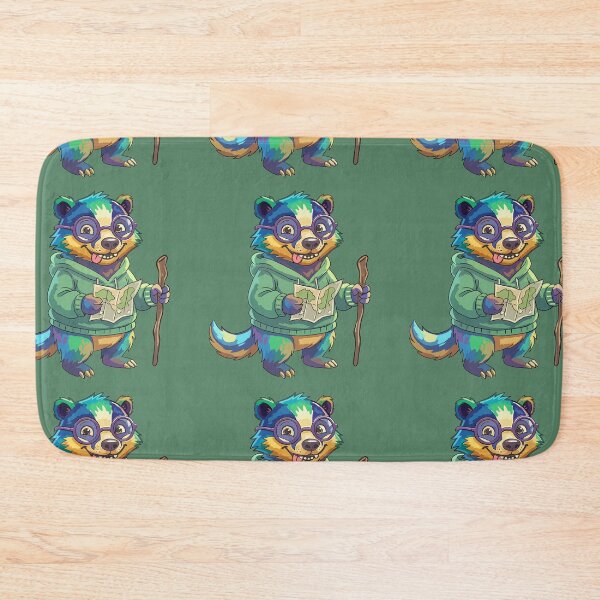Item preview, Cute Hiking Raccoon Lost and Happy Camping Art designed and sold by MADBULL7.