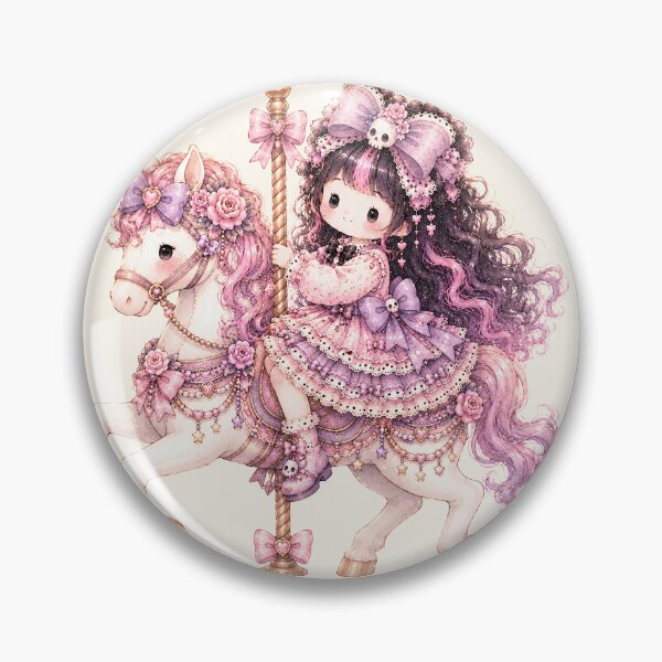 Item preview, Coquette Carousel Pony Princess | Kawaii Pastel Goth Lolita Horse designed and sold by looplandger.